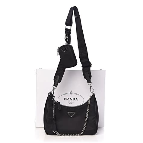 prada re-edition 2005 re-nylon bag black|prada re nylon shoulder bag.